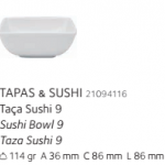 Пиала для суши 8,6 x 8,6 см. CARRE WHITE