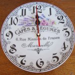 Часы на фарфоровой тарелке Прованс