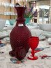 ФОТОГРАФИЯ ; Цветное стекло | Гранатовый графин и алый, красный бокал 210 мл | BICOS ♔Vista Alegre
