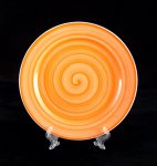 Тарелка мелкая с бортом 21см, оранжевая
