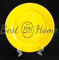 Тарелка мелкая с бортом (утолщенный край) 21 см, желтая