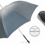 Сіра парасолька Swarovski ®, подвійна тканина Pasotti