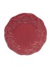 Тарілка столова "Артишок і пташка" 28 см, темно-рожева