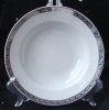 Тарелка 240 мм глубокая 500см3  орнамент платина