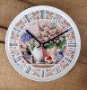 Фарфоровые часы "Розовое утро" 30см