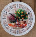 Часы фарфоровые "Мандарины" 30 см Часы фарфоровые "Мандарины" 30 см