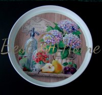 Круглый поднос 35,5 Гортензии