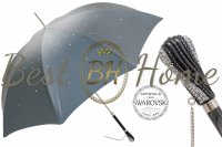 Сіра парасолька Swarovski ®, подвійна тканина Pasotti