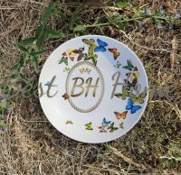 Глубокое круглое блюдо Бабочки 270 мм