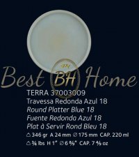 Блюдо круглое голубое 175 мм, 220 мл