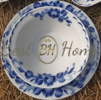 Миска 550 см3 Татьяна, роспись кобальтом