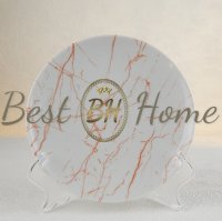 Тарелка 200 мм мелкая Универсал (без борта) Мрамор серый