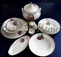 Сервиз столовый 37 предметов 4 вида тарелок Идиллия (Мадонна)